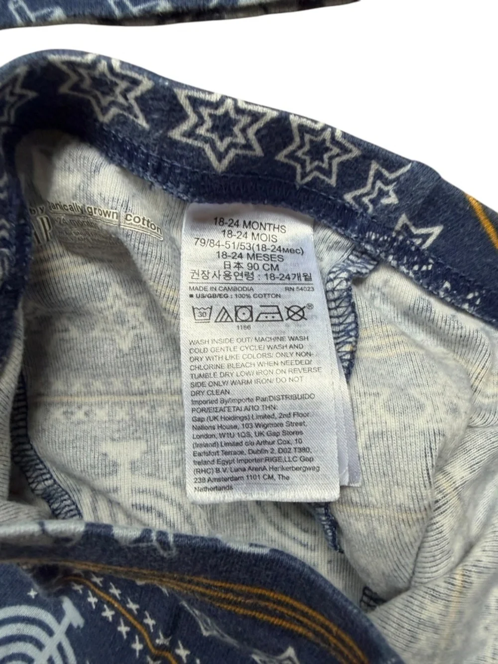 Gap Kids 18-24M Hanukkah Menorah Dreidel Organic Cotton Pajama Set